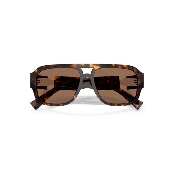 New Dolce & Gabbana Havana Aviator DG4506 502/73 Sunglasses Women - Picture 4 of 6